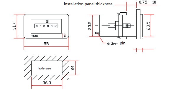 installation panel thickness